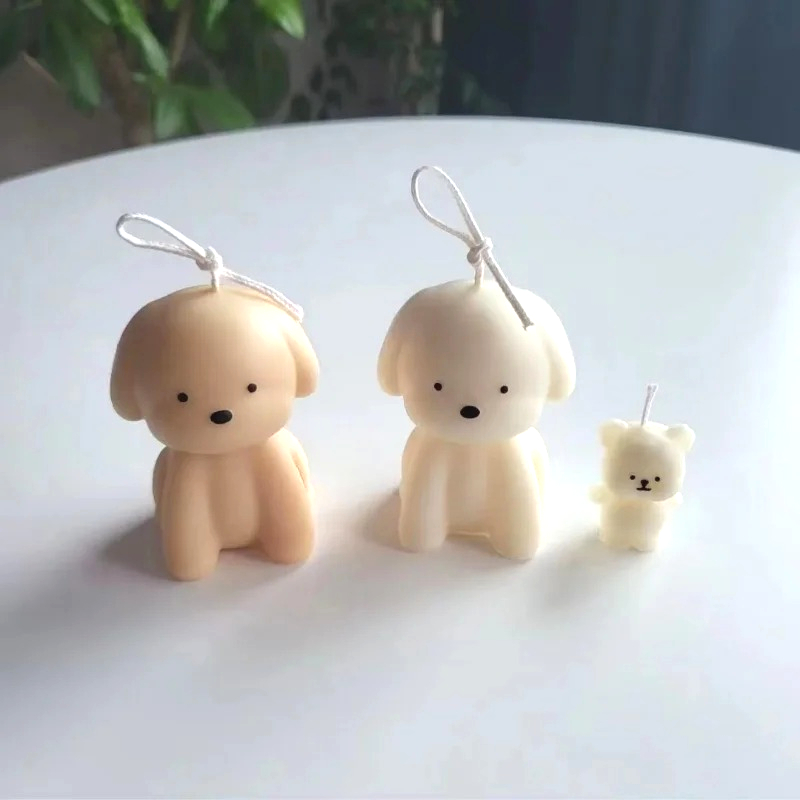 Home Fragrance Gift Set - 3D Puppy Scented Candle Silicone Mold