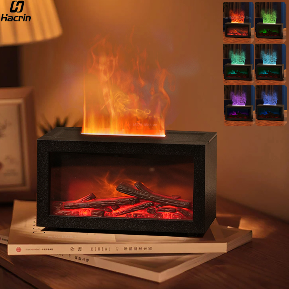Home Fragrance Glade - Fireplace Humidifier Aroma Flame Humidifier Fragrance