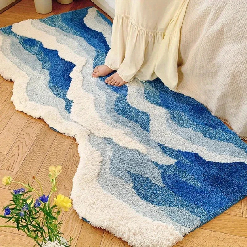 Home Fragrance Ocean Breeze - VIKAMA Ocean Wave Runner Rug, Soft