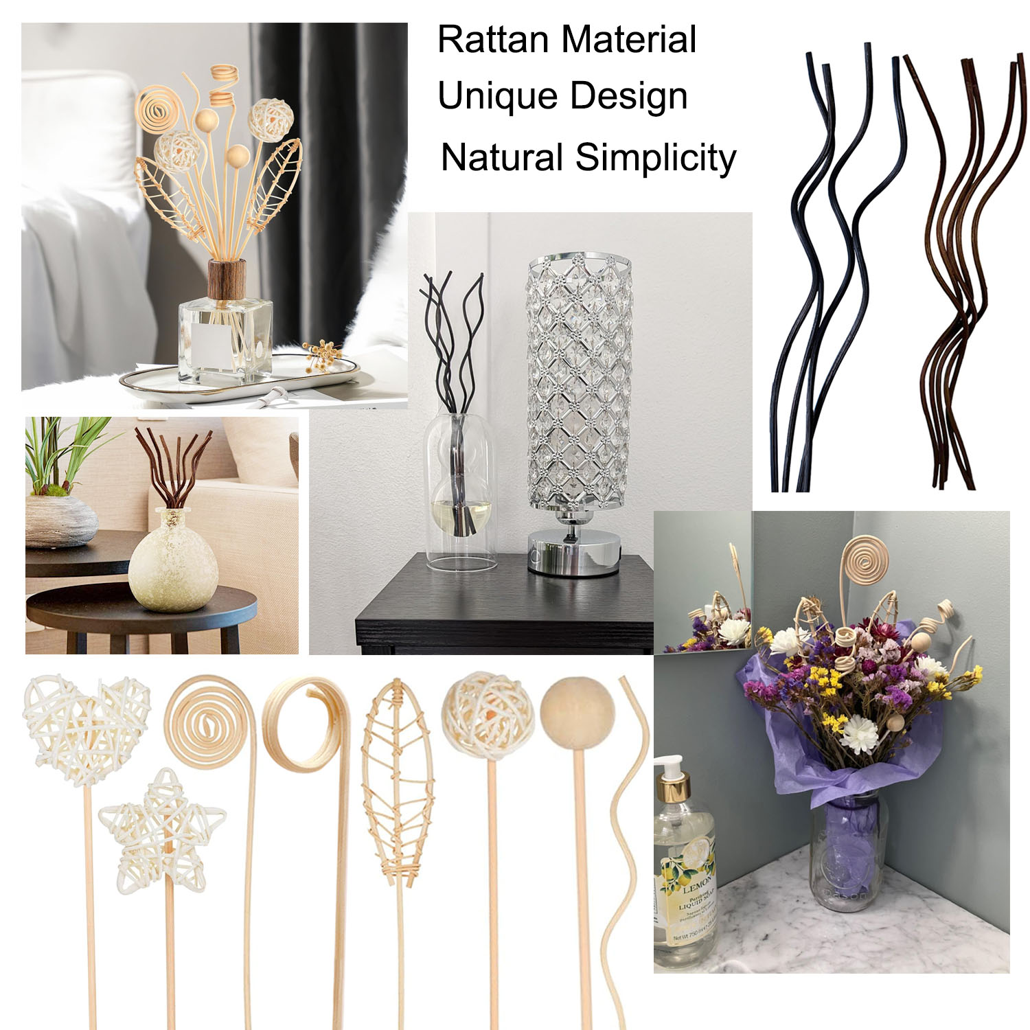 5/15Pcs Long Wavy Rattan Reed  - Home Fragrance Diffuser Refills 리뷰 및 가격