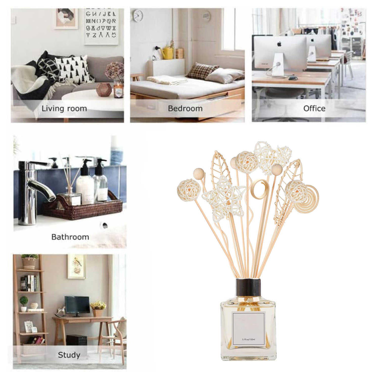5/15Pcs Long Wavy Rattan Reed  - Home Fragrance Diffuser Refills 리뷰 및 가격