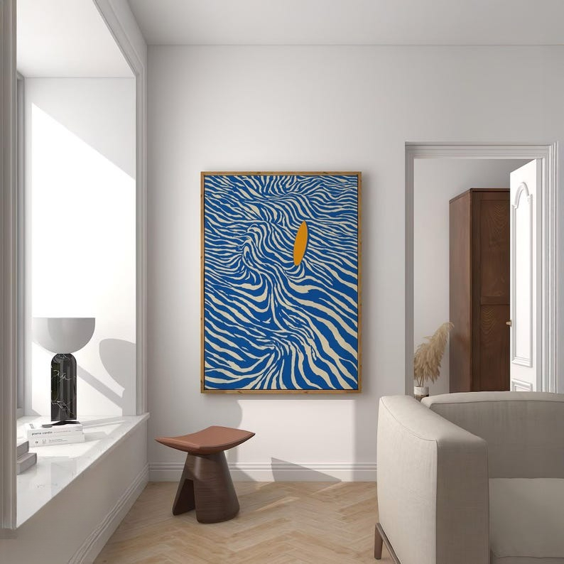 Modern Abstract Surfing Canvas - Home Fragrance Ocean Breeze 리뷰 및 가격