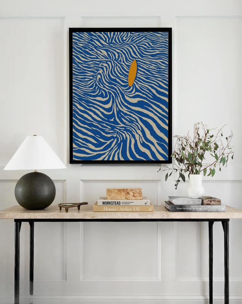 Modern Abstract Surfing Canvas - Home Fragrance Ocean Breeze 리뷰 및 가격