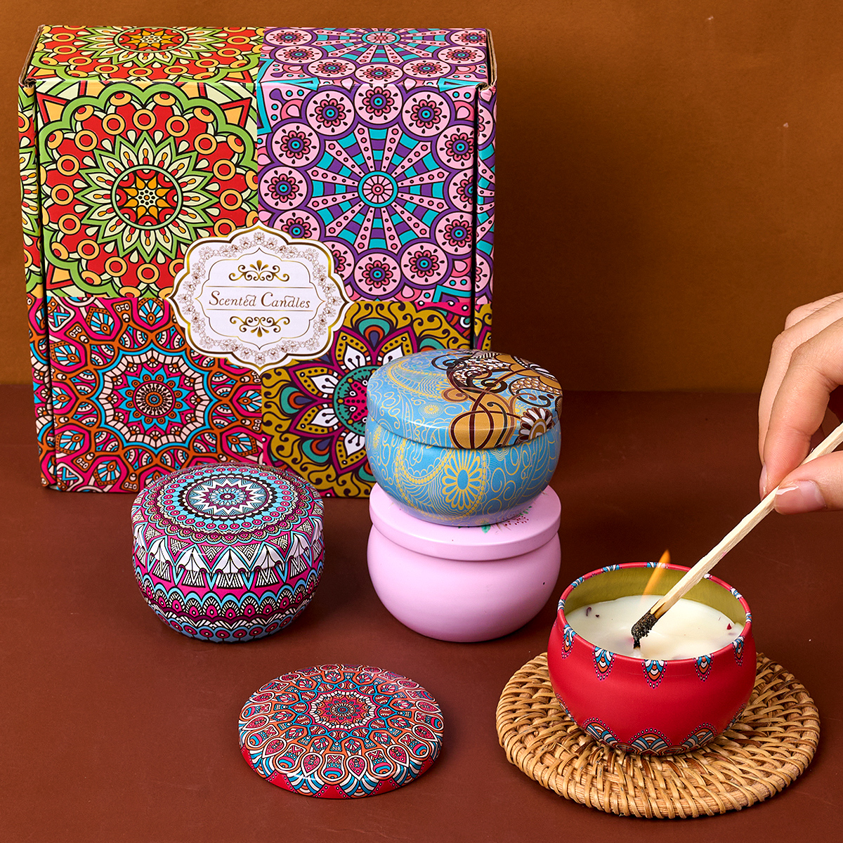 4PCS/Set Scented Candle Box Vi - Home Fragrance Gift Set 리뷰 및 가격