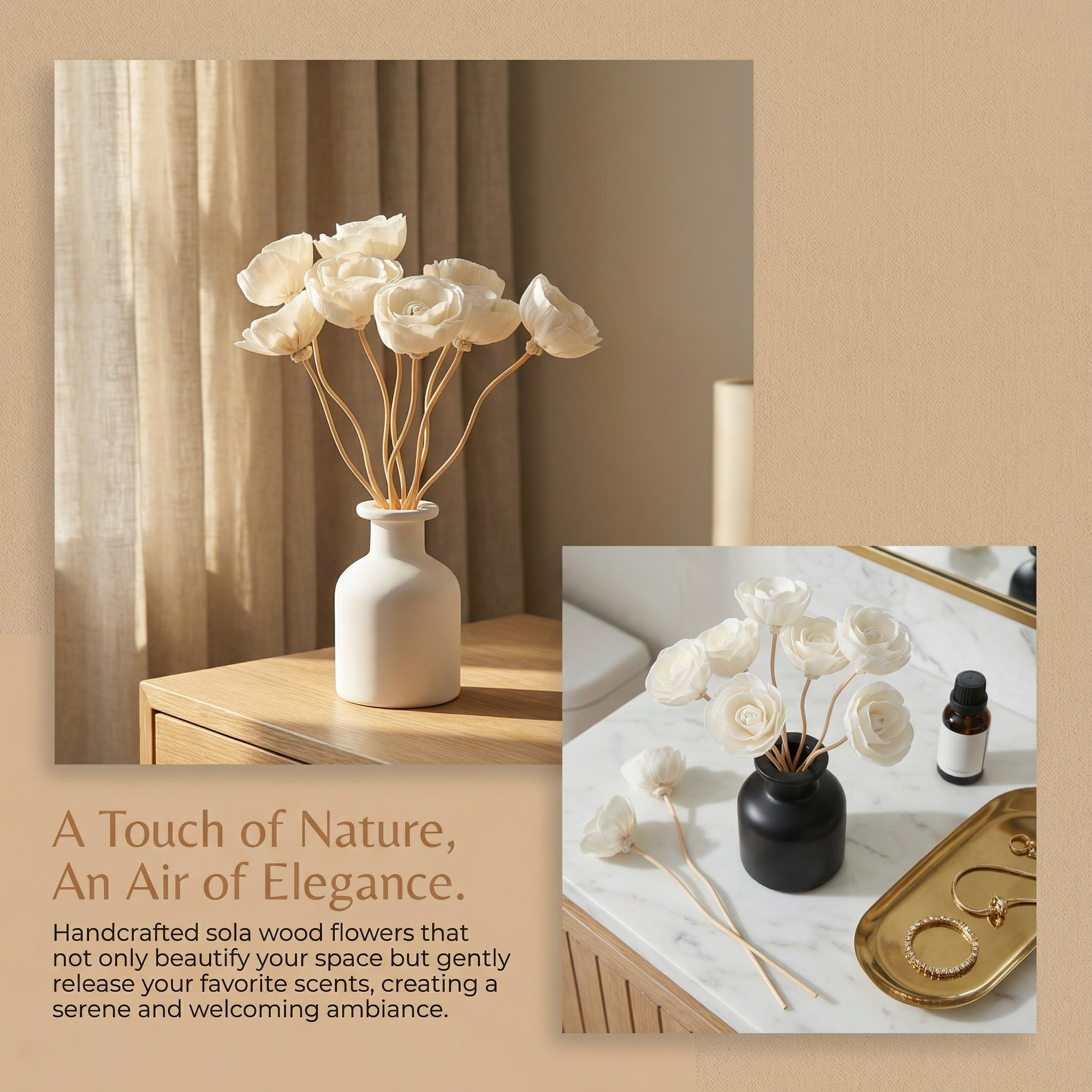 8Pcs Flower Design Wooden Diff - Home Fragrance Diffuser Refills 리뷰 및 가격