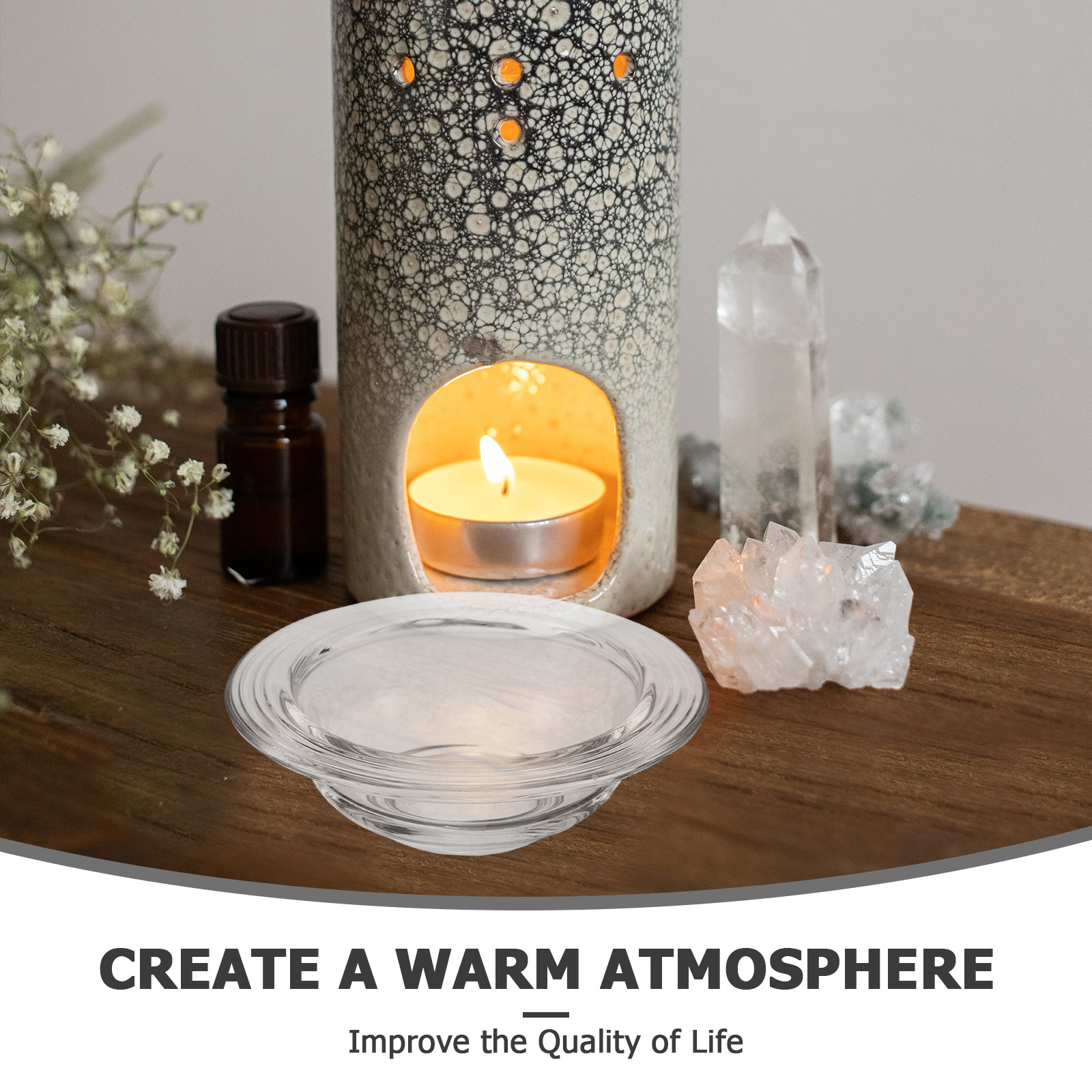 4Pcs Clear Glass Wax Melter Pl - Home Fragrance Wax Melts 리뷰 및 가격