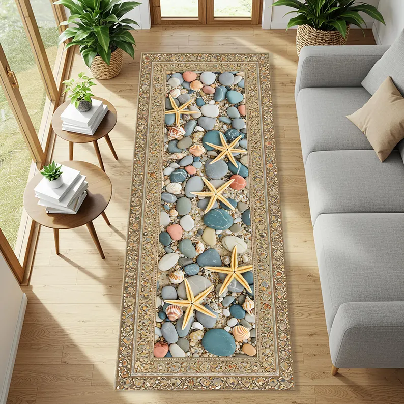 Abstract Ocean Runner Rug Coas - Home Fragrance Ocean Breeze 리뷰 및 가격