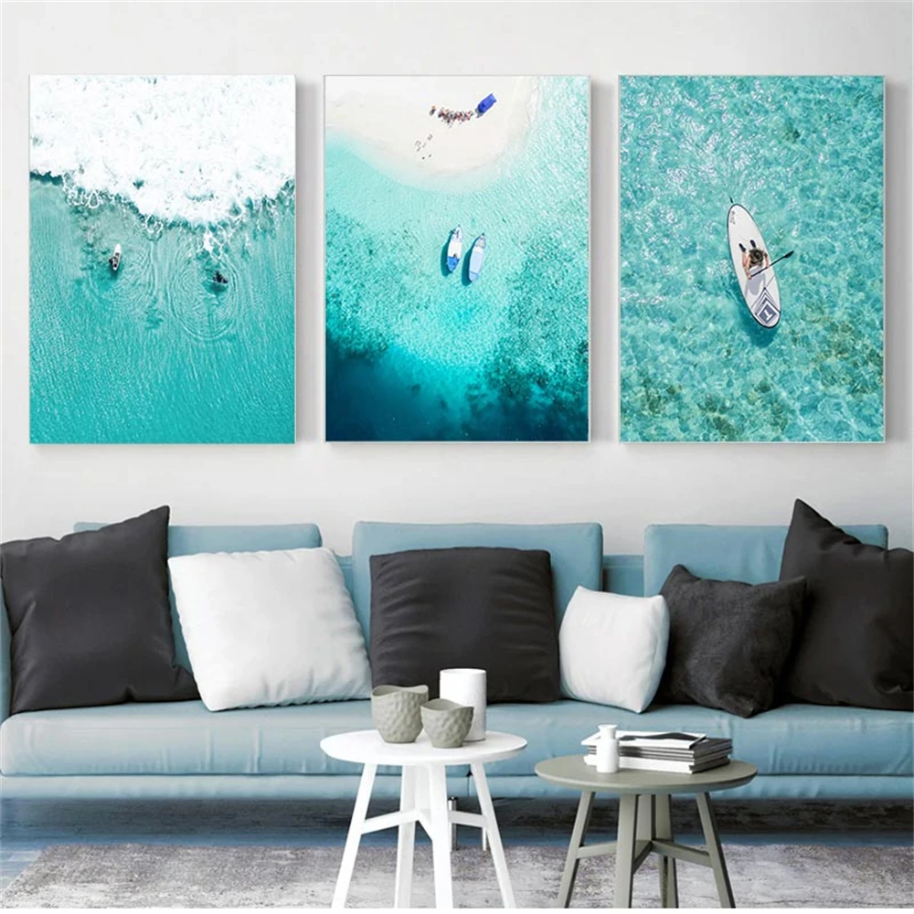 Beach Blue Ocean Wave Sea Wate - Home Fragrance Ocean Breeze 리뷰 및 가격